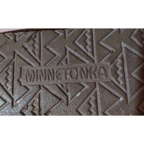Minnetonka Lodge Trapper Womens Slipper Size 8M Brown Speckled on Top - Picture 5 of 8